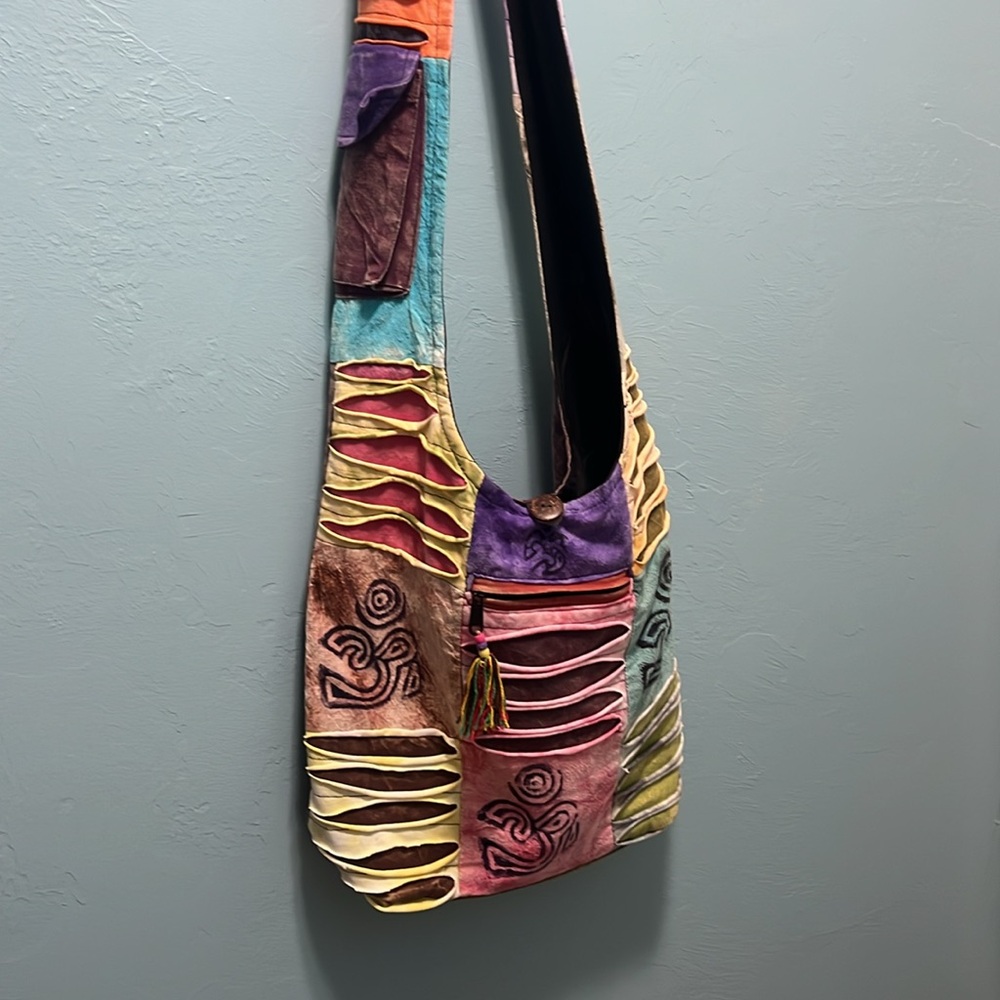 Boho Hippie Crossbody Patchwork‎ Hobo Bag Purse with Zippers India Boutique